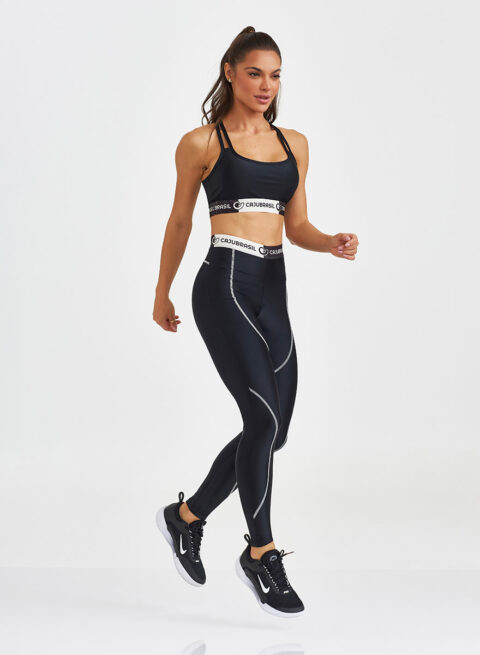 Brazilian Fashion Fitness | CajuBrasil - Sportswear, Top 015.067 & Leggings 015.080, Black